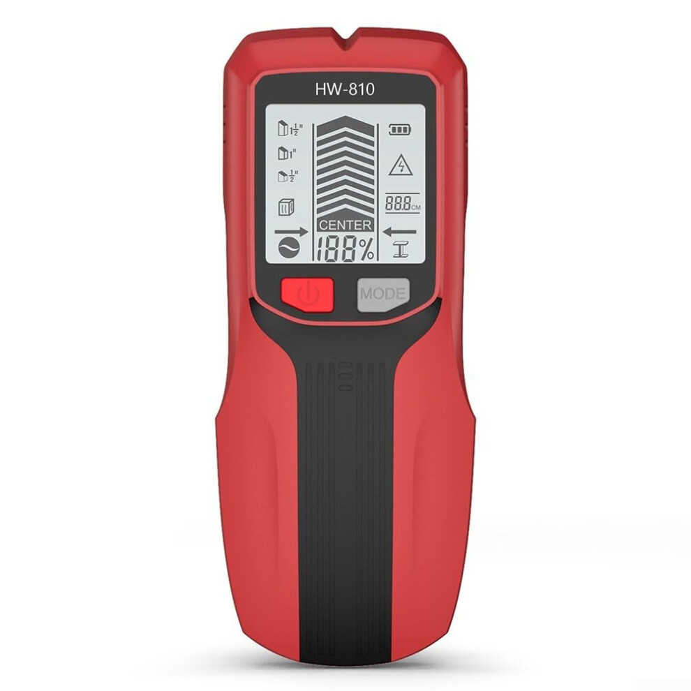 Multifunctional Wall Metal Detector With Cable Locator And Stud Finder Scans Wood And Metal Studs Up To 38Mm Red Magnetic 9105992731084
