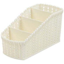 Solução de armazenamento de mesa elegante, textura de tricô exclusiva e formatos multifuncionais para um estilo de vida organizado.