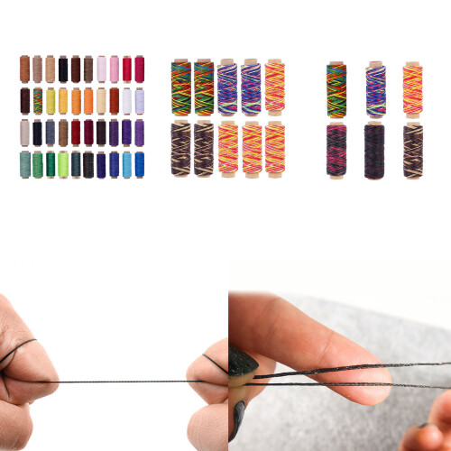 150D Waxed Thread Leather Sewing Waxed Thread Cord for-Set 7 2