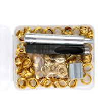 100Pieces 6mm/8mm/10mm Grommets Eyelets with Tools,-10mm gold
