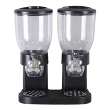 Double Cereal Dispenser Dual Food Dispenser For Home Pantry Black Cereal Dispenser Storage