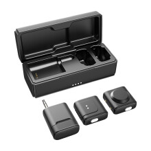 2-in-1 clip-on microfoons met ruisonderdrukkende draadloze