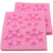 Sneeuwvlok fondantvorm, antiaanbaklaag, herbruikbaar, veelzijdig te gebruiken, voedselveilig siliconen voor 3D kersttaartdecoraties, winter cupcake
