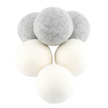 Boules de séchage en laine, alternative naturelle aux adoucissants textiles, lessive écologique, réduit l'électricité statique pour un séchage