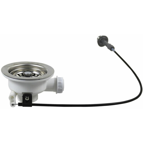 Bonde d'évier de cuisine avec commande de traction pour console de levage, bonde d'évier en acier inoxydable à commande par câble, pièce de 1