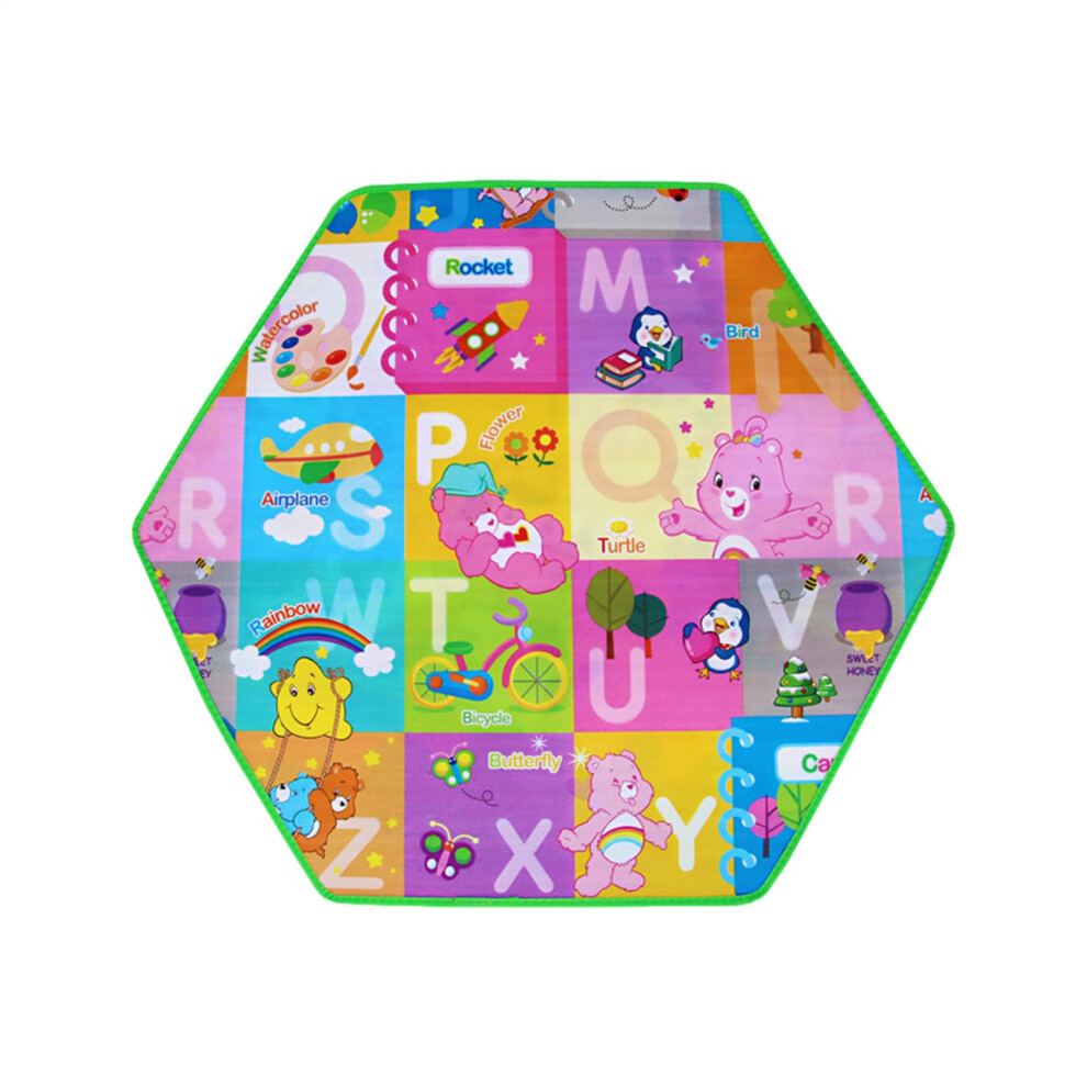 Hexagon Educational Elastic Mats 1.5M Baby Crawling Mat Waterproof Anti Slip Shockproof Nursery Floor Mat