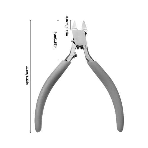 Angled Flush Cutter Tool For Plastic Metal Trimming With 2