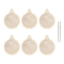 Christmas Wooden Cross Stitches Kits Round Wooden Cross Stitches