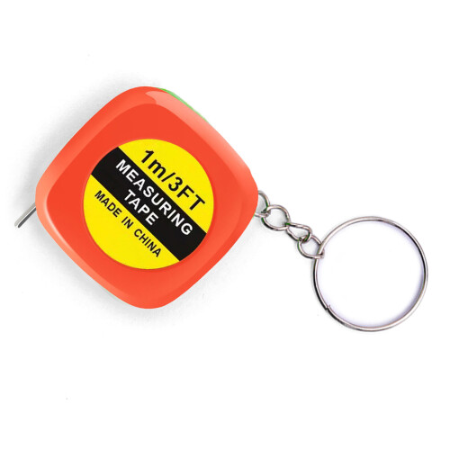 Lightweight Pocket Size Tape Measure 1m Auto Retractable-Red