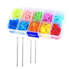Stitching Locking Markers for Crocheting,-10 120 blue buttons