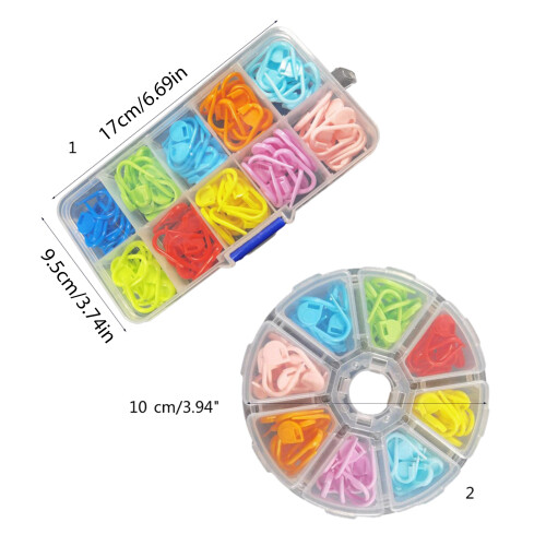 Stitching Locking Markers for Crocheting,-10 120 blue buttons 1