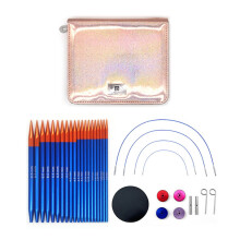 Korte ronde breinaald Rondbreinaald Set Maat 3,0 mm-6,5 mm