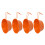 Set mit 4 Edelstahl-Rührschüsseln mit klappbarem Griff,-Orange 1