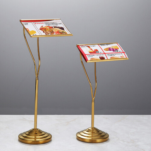 Portable Table Number Stand Holders Functional-Gold 6 inches 2