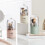 360 Degree Rotating Makeup Holder Rotatable Desktop-cream white 3