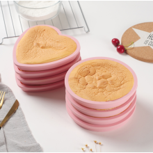 Romantic Creations, Set de forme de tort antiaderente din silicon de înaltă calitate, Forme de desert în formă de inimă ușor de curățat