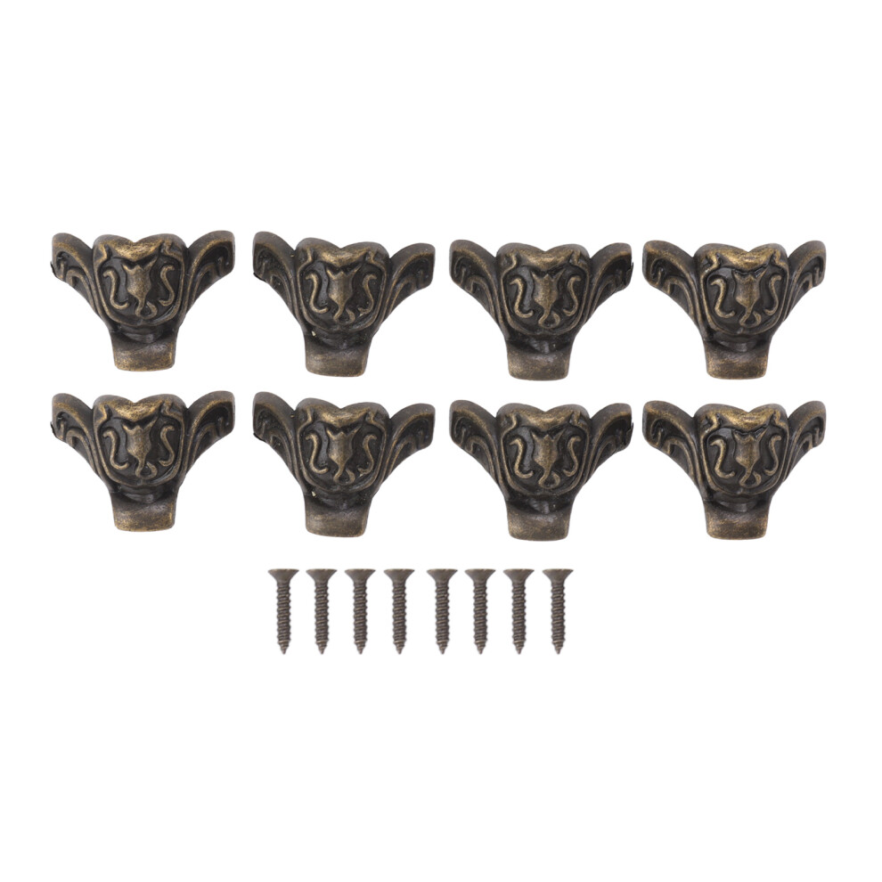 Exquisite Metal Corner Protectors, Antique Appearance Decorative Feet For Jewelry Cases, Strong Weight Capacity And Corrosion Resistant, Bronze Zinc A 9198585843394