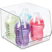 Caixas organizadoras transparentes para casa, com design de abertura frontal rebaixada para fácil acesso, grandes e ideais para organizar armários