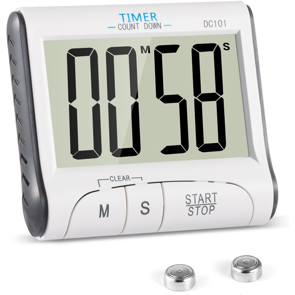Stylish Magnetic Kitchen Timer, Digital Timers With Loud Alarm, Stand And Hang Hole Design For Easy Placement In Any Room 9155353377833