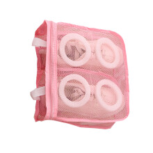 Robuster Mesh-Schuhwäschesack, tragbar für Reisen-Rosa mittel