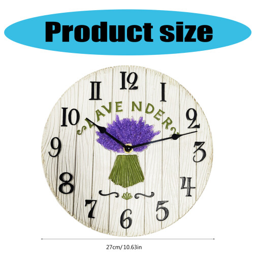 Resin Craft Wall Clock Outdoor Clock for Patios Opening Space 2