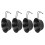 4Pcs Stainless Nonstick Bowls with Folding Handle-Black 1