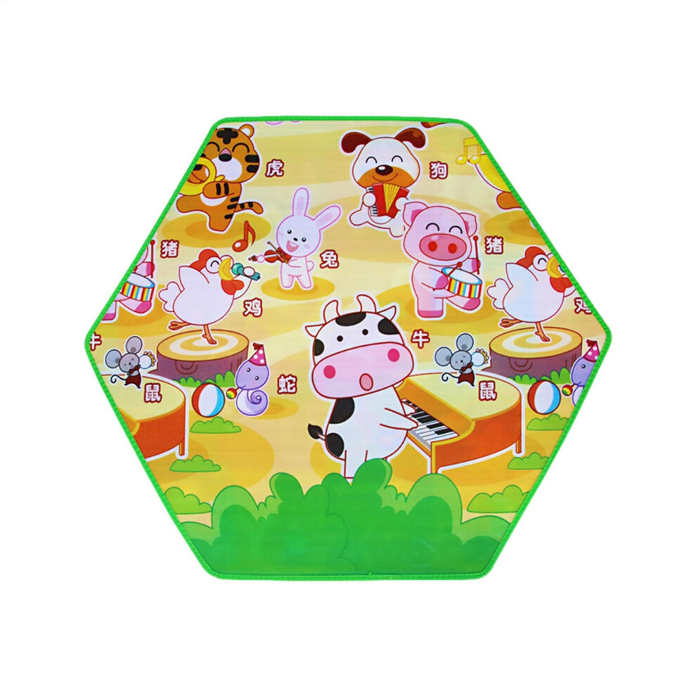 Hexagon Playpen Mat For Babies Crawling  Hexagonal Educational Soft Playmat, 1.2 m Floor Mat For Nursery & Playroom