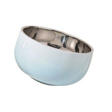 Bol isolé pratique à Double paroi, bol thermique en acier-Bleu