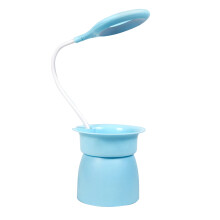 Luminária de mesa LED com proteção para os olhos, controle por toque e fixação por grampo, ideal para dormitórios e escritórios domésticos.