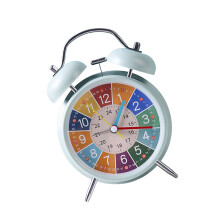 Twin Belled Alarm Clock with Loud Waking Calls Sound and-Green