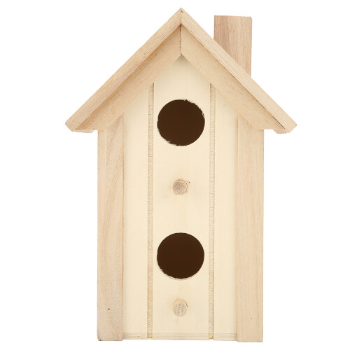 Ξύλινο κλουβί πουλιών DIY για ζωγραφική και διακόσμηση, μοντέρνο σχέδιο, φυσικό