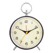Réveil élégant avec bouton rétroéclairé et horloge de-Noir