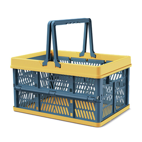 Foldable Storage Basket Portable Handheld-Moorish blue M