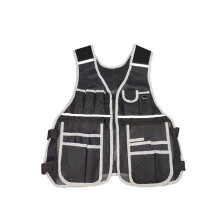 Multiple Pocket Tool Organizers Vest Reinforced Fabric-White