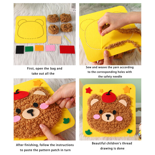 Leuke borduurpopset Cartoon dier Leuke educatieve-6 1