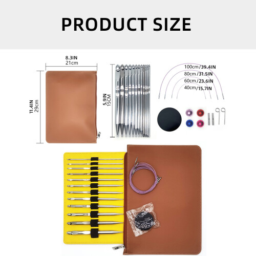 3.0mm-10mm Interchangeable Tunisian Knitting Needle for Weaving 2