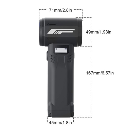 Handheld 40mm Brushless Motor Blower LCD Display Rechargeable 2