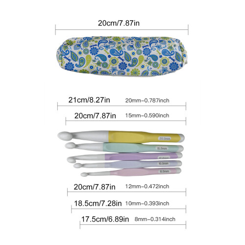 5Pcs Ergonomic Crochet Hook for Beginner Experienced Hobbyist 2