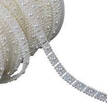 Kunstparels Kralen String Chain voor-Vierkant beige breedte 1