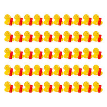 50Pcs Resins Miniatures Snake Glowing in-Yellow Lucky Snake