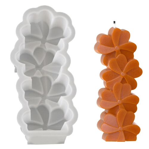 Hart siliconen mal ornament epoxyhars mallen-Vierbladig gras