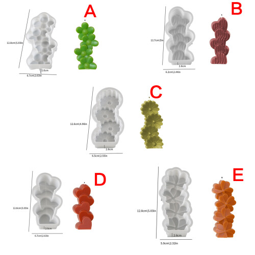 Hart siliconen mal ornament epoxyhars mallen-Vierbladig gras 1