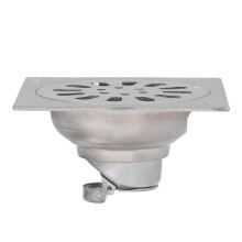 Ralo de piso em aço inoxidável, tampa anticorrosiva com alta capacidade de vazão para banheiros e cozinhas, com filtros duplos e coletor de cabelo