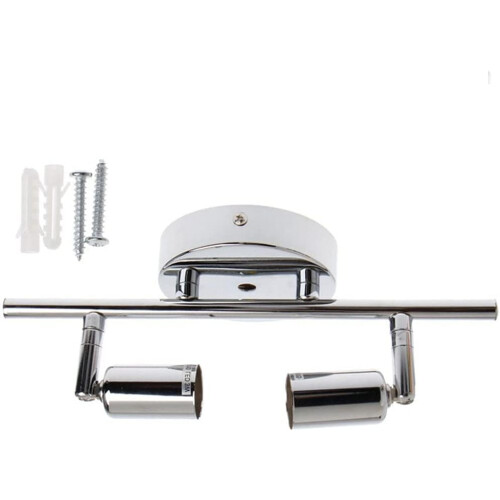 2Light Spotlight Vanity Mirror Light Rotatable Chrome Spotlights GU10 Socket Ceiling Spotlight Directional Lighting 2