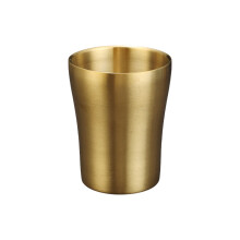 304Stainless Steel Double Wall Drinking Cups-Gold 300ML