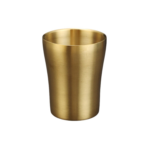 304Stainless Steel Double Wall Drinking Cups-Gold 300ML