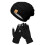 (Black) Knitted beanie gloves 2 piece set 3