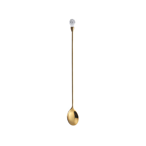 Long Handle Kitchen Utensils Coffee Spoon-Transparent color