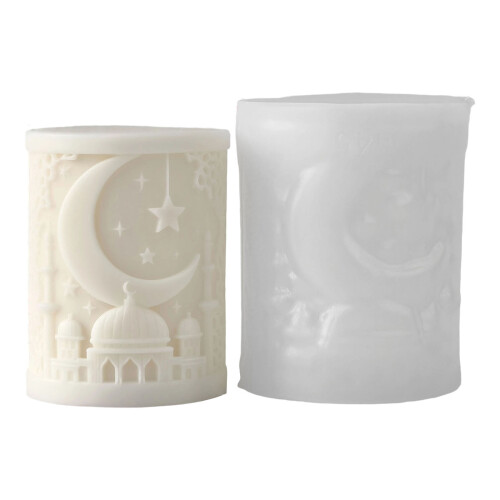 Flexible Moon Silicone Candle Mold Dishwasher Safe-5445