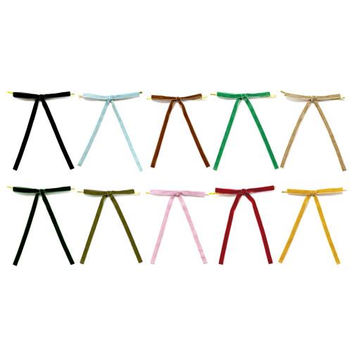 24Pieces Soft Flannel Bowknot Decoration For Home-Light coffee 1
